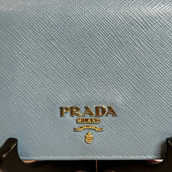 Prada Saffiano Leather Compact Wallet - Picture 4 of 15